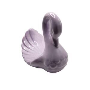 Purple Art Deco Ceramic Swan Towel Holder, Andre Richard